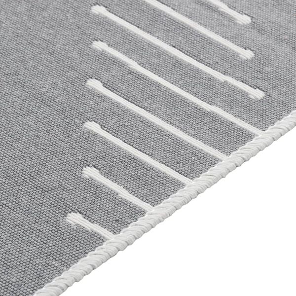 vidaXL Tapis Gris fonc&eacute; 80x150 cm Coton