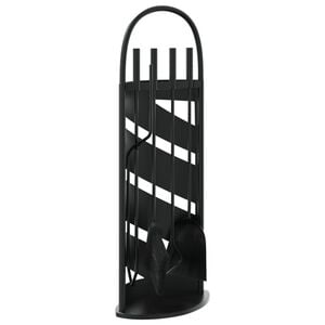 vidaXL Set d&rsquo;outils de chemin&eacute;e 5 pcs 23x15x66 cm acier
