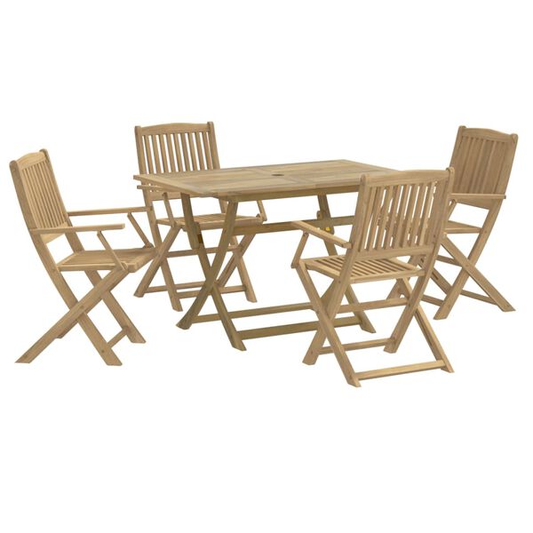vidaXL Ensemble &agrave; manger de jardin 5 pcs Bois d'acacia solide