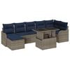 vidaXL Ensemble de canap&eacute; de jardin 8 pc Gris Poly rotin