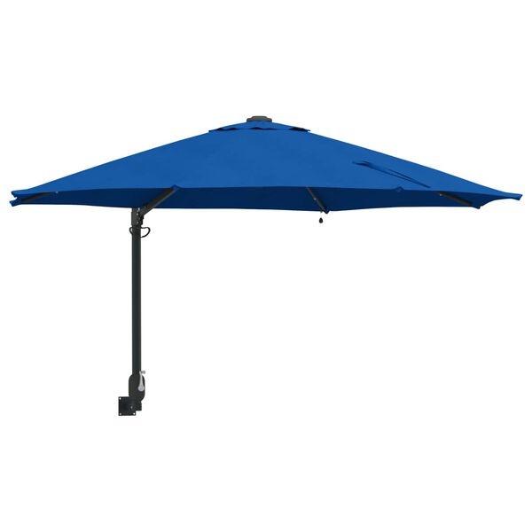 vidaXL Parasol de jardin Bleu et Noir 248 x 248 x 148 cm