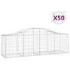 vidaXL Paniers &agrave; gabions arqu&eacute;s 50 pcs 200x50x60/80 cm fer galvanis&eacute;