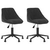 vidaXL Chaises pivotantes &agrave; manger lot de 2 noir velours