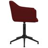 vidaXL Chaises &agrave; manger pivotantes lot de 4 Rouge bordeaux Velours