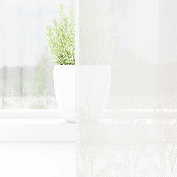 vidaXL Rideau en Dentelle Floral Blanc 140 x 300 cm Polyester