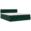 vidaXL Cadre de lit ottoman avec matelas vert fonc&eacute; 200x200 cm velours