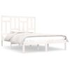 vidaXL Cadre de lit sans matelas blanc 200x200 cm bois massif de pin