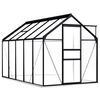vidaXL Serre avec cadre de base Anthracite Aluminium 5,89 m&sup2;