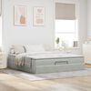 VidaXL Cadre de lit ottoman avec matelas gris clair 160x200 cm velours