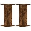 vidaXL Supports de haut-parleurs 2 pcs ch&ecirc;ne fum&eacute; bois d'ing&eacute;nierie