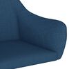 vidaXL Chaise pivotante de salle &agrave; manger Bleu Tissu
