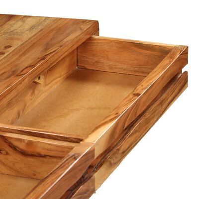 vidaXL Table console Bois d'acacia avec tiroirs sculptés 118x30x80 cm