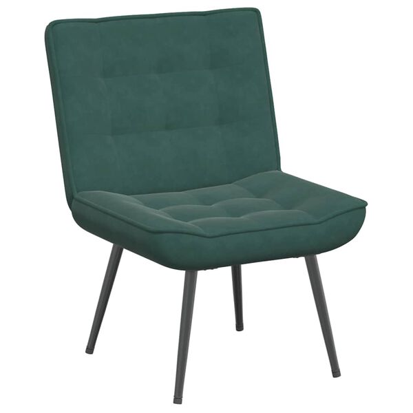 vidaXL Chaise de relaxation vert fonc&eacute; 64x74x84 cm velours