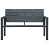 vidaXL Banc de jardin 120 cm PEHD Gris Aspect de bois