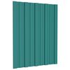 vidaXL Panneaux de toiture 12 pcs Acier galvanis&eacute; Vert 60x45 cm