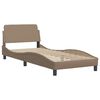 vidaXL Cadre de lit sans matelas Hvar cappuccino 90x200 cm similicuir