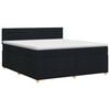 vidaXL Lit boxspring avec matelas Noir 140 x 200 cm Tissu