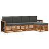 vidaXL Ensemble de canap&eacute;s d'ext&eacute;rieur 5 pc Naturel et Anthracite