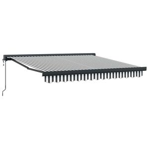 vidaXL Auvent r&eacute;tractable anthracite/blanc 3x2,5 m tissu et aluminium