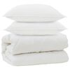vidaXL Couette avec Oreillers avec oreiller 3 pi&egrave;ces Blanc Microfibre