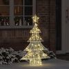 vidaXL Sapin de No&euml;l avec 100 LED Blanc chaud 120 cm Acrylique