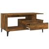 vidaXL Table basse Ch&ecirc;ne fum&eacute; 90x49x45 cm Bois d'ing&eacute;nierie