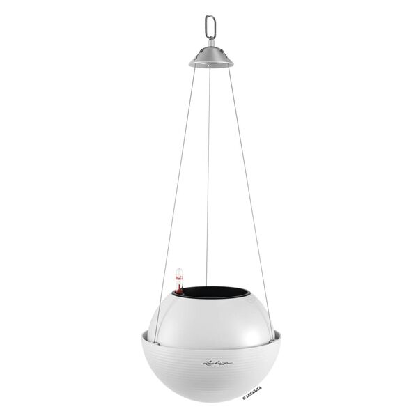 LECHUZA Jardini&egrave;re suspendue BOLA Color 23 ALL-IN-ONE Blanc