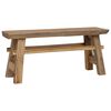 vidaXL banc Naturel 100 x 29 x 43,5 cm Bois de teck massif