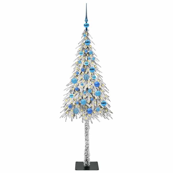 vidaXL Sapin de No&euml;l avec 150 LED Blanc 150 cm PE et Acier