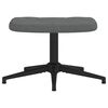 vidaXL Chaise de relaxation avec tabouret Gris fonc&eacute; Tissu