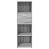 vidaXL Buffet haut sonoma gris 40x42,5x124 cm bois d'ing&eacute;nierie