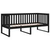 vidaXL Lit de jour sans matelas noir 90x190 cm bois de pin massif