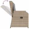 vidaXL Banc de jardin avec coussin Beige Poly rotin