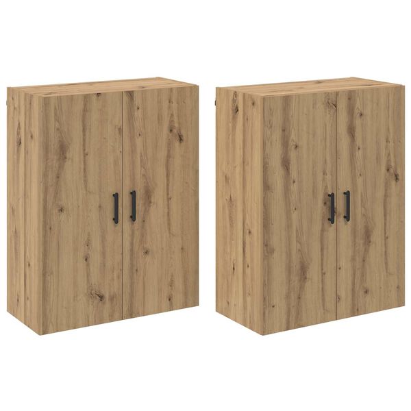 vidaXL Armoire Murale 2 pcs Ch&ecirc;ne artisanal 69,5 x 34 x 90 cm