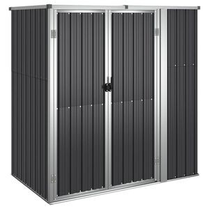 vidaXL Abri &agrave; outils de jardin anthracite 161x89x161cm M&eacute;tal galvanis&eacute;