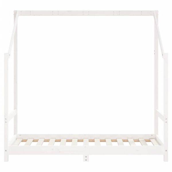vidaXL Cadre de lit pour enfant blanc 80x160 cm bois de pin massif