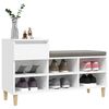 vidaXL Armoire à chaussures Blanc 102x36x60 cm Bois d'ingénierie