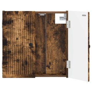 vidaXL Cabinet pour cible EDE Ch&ecirc;ne fum&eacute; 52,5 x 10,5 x 53,5 cm