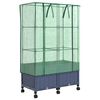 vidaXL Jardini&egrave;re de jardin avec couverture de serre et roues 2 pc PP