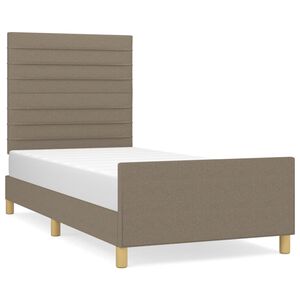 vidaXL Cadre de lit sans matelas taupe 90x200 cm tissu