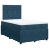 vidaXL Sommier &agrave; lattes de lit et matelas Bleu fonc&eacute; 120x200cm Velours