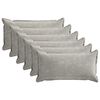 vidaXL Housse de coussin 6 pc HOUTEN Gris clair 40 x 80 cm