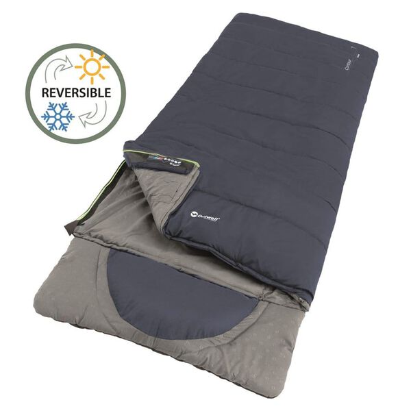 Outwell Sac de couchage Contour Lux Bleu fonc&eacute; Fermeture &eacute;clair gauche