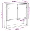 vidaXL Armoire de toilette avec miroir Bois ancien 60 x 16 x 60 cm