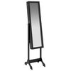 vidaXL Miroir sur pied noir 34x37x146 cm