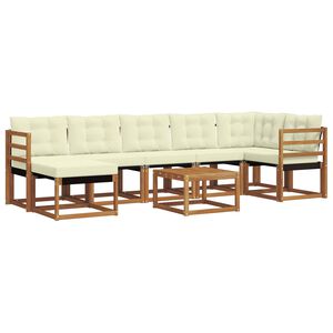 vidaXL Ensemble de canap&eacute;s d'ext&eacute;rieur 8 pc Naturel et Cr&egrave;me