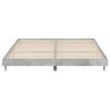 vidaXL Cadre de lit sans matelas gris b&eacute;ton 200x200 cm