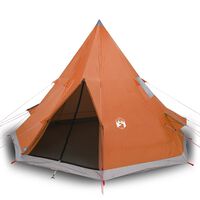 vidaXL Tente de camping tipi 4 personnes orange imperméable