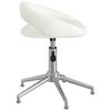 vidaXL Chaises pivotantes &agrave; manger lot de 2 blanc similicuir