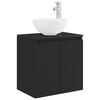 vidaXL Vanit&eacute; de lavabo mural Noir 49,5 x 41 x 64,5 cm